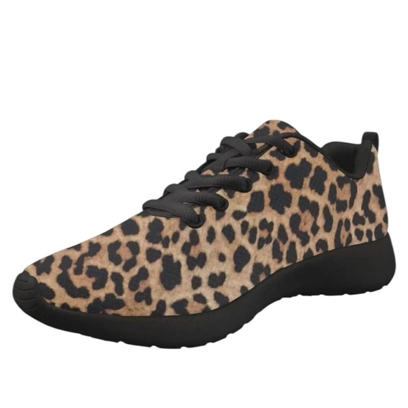 Leopard Print casual Mesh Breathable Fashion Sneaker 9.5 NWT - Picture 2 of 4
